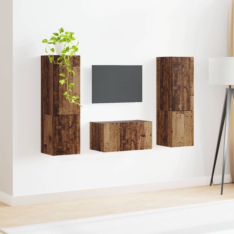 Casa si Gradina - Mobilier - Seturi de mobilier - Seturi living - Set de mobilier 3 pcs Lemn Vechi - Infinity.ro