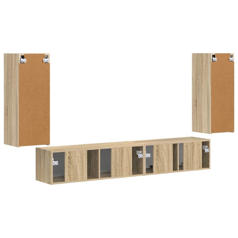 Casa si Gradina - Mobilier - Seturi de mobilier - Seturi living - Set de mobilier 3 pcs Stejar Sonoma - Infinity.ro