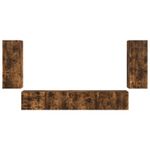 Casa si Gradina - Mobilier - Seturi de mobilier - Seturi living - Set de mobilier 3 pcs Stejar fumuriu - Infinity.ro