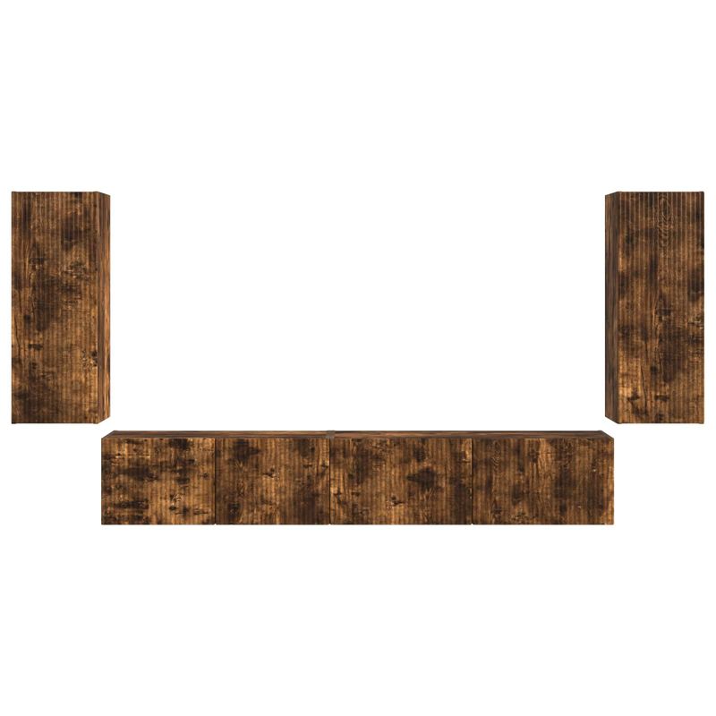 Casa si Gradina - Mobilier - Seturi de mobilier - Seturi living - Set de mobilier 3 pcs Stejar fumuriu - Infinity.ro