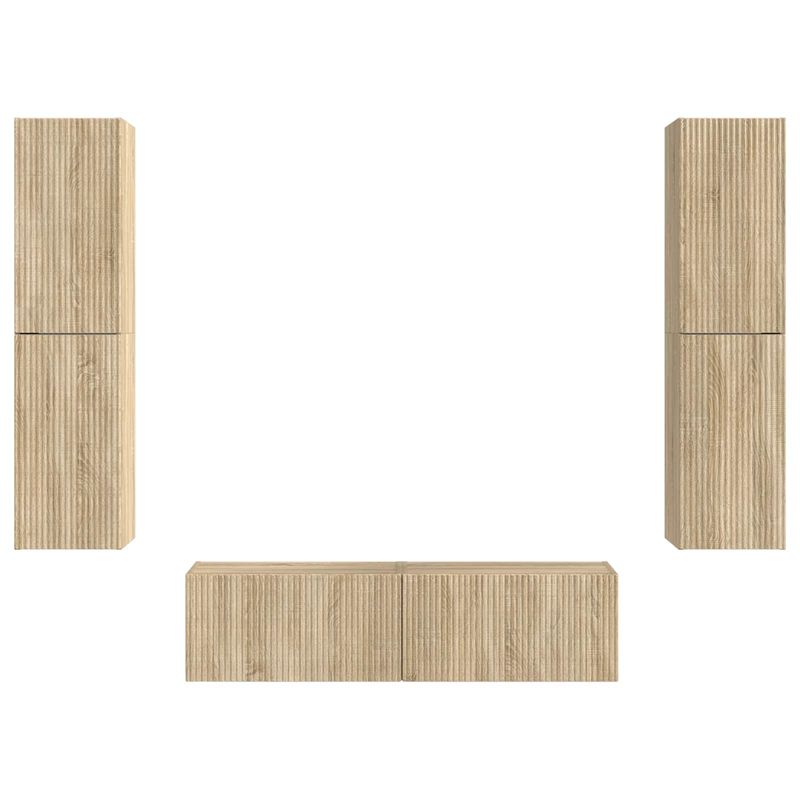 Casa si Gradina - Mobilier - Seturi de mobilier - Seturi living - Set de mobilier 3 pcs Stejar Sonoma - Infinity.ro