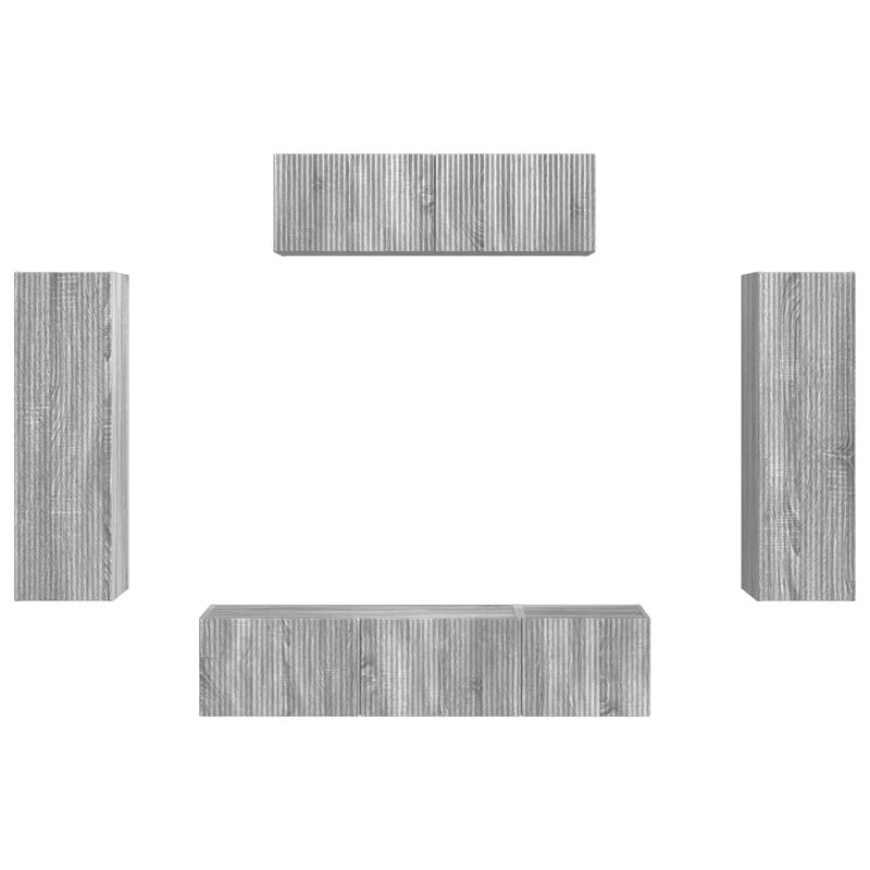 Casa si Gradina - Mobilier - Seturi de mobilier - Seturi living - Set de mobilier 3 pcs Gri Sonoma - Infinity.ro