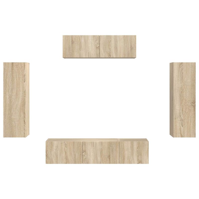 Casa si Gradina - Mobilier - Seturi de mobilier - Seturi living - Set de mobilier 3 pcs Stejar Sonoma - Infinity.ro