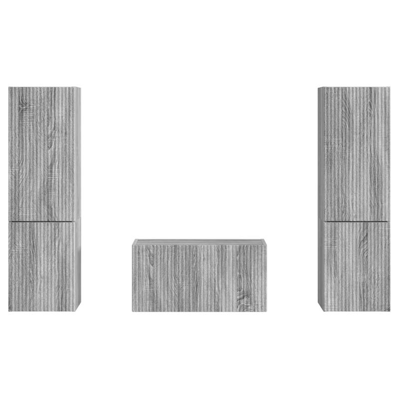 Casa si Gradina - Mobilier - Seturi de mobilier - Seturi living - Set de mobilier 3 pcs Gri Sonoma - Infinity.ro