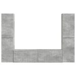 Casa si Gradina - Mobilier - Seturi de mobilier - Seturi living - Set de mobilier 3 pcs Gri din beton - Infinity.ro