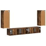 Casa si Gradina - Mobilier - Seturi de mobilier - Seturi living - Set de mobilier 3 pcs Stejar fumuriu - Infinity.ro