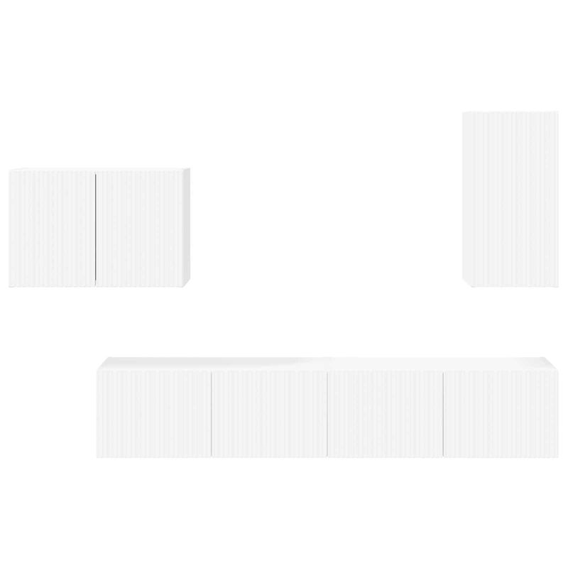 Casa si Gradina - Mobilier - Seturi de mobilier - Seturi living - Set de mobilier 4 pcs, Alb - Infinity.ro