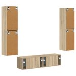 Casa si Gradina - Mobilier - Seturi de mobilier - Seturi living - Set de mobilier 3 pcs Stejar Sonoma - Infinity.ro