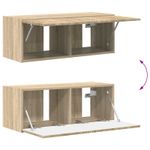 Casa si Gradina - Mobilier - Seturi de mobilier - Seturi living - Set de mobilier 3 pcs Stejar Sonoma - Infinity.ro