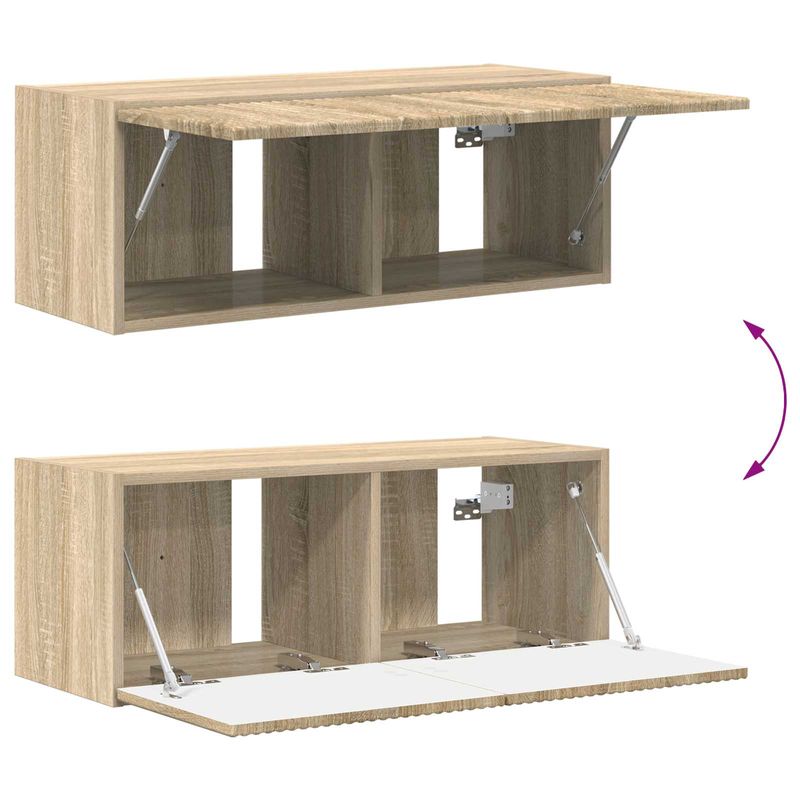 Casa si Gradina - Mobilier - Seturi de mobilier - Seturi living - Set de mobilier 3 pcs Stejar Sonoma - Infinity.ro