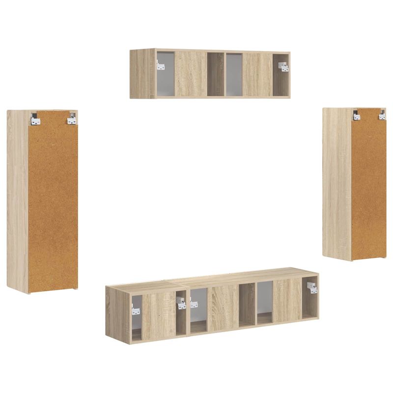 Casa si Gradina - Mobilier - Seturi de mobilier - Seturi living - Set de mobilier 3 pcs Stejar Sonoma - Infinity.ro