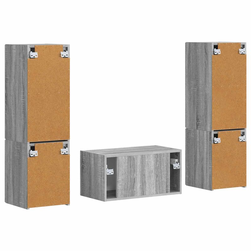 Casa si Gradina - Mobilier - Seturi de mobilier - Seturi living - Set de mobilier 3 pcs Gri Sonoma - Infinity.ro