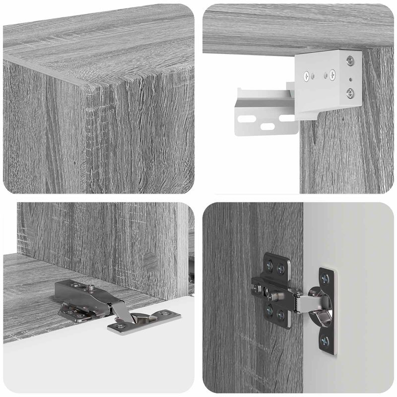 Casa si Gradina - Mobilier - Seturi de mobilier - Seturi living - Set de mobilier 3 pcs Gri Sonoma - Infinity.ro