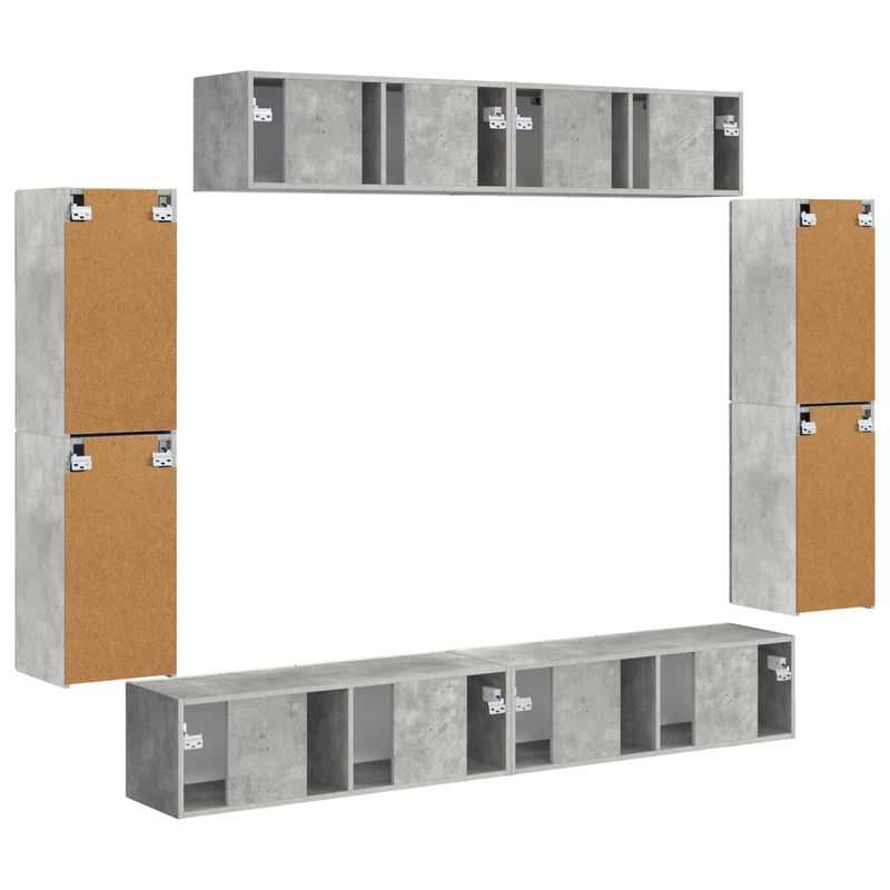 Casa si Gradina - Mobilier - Seturi de mobilier - Seturi living - Set de mobilier 4 pcs, Gri din beton - Infinity.ro