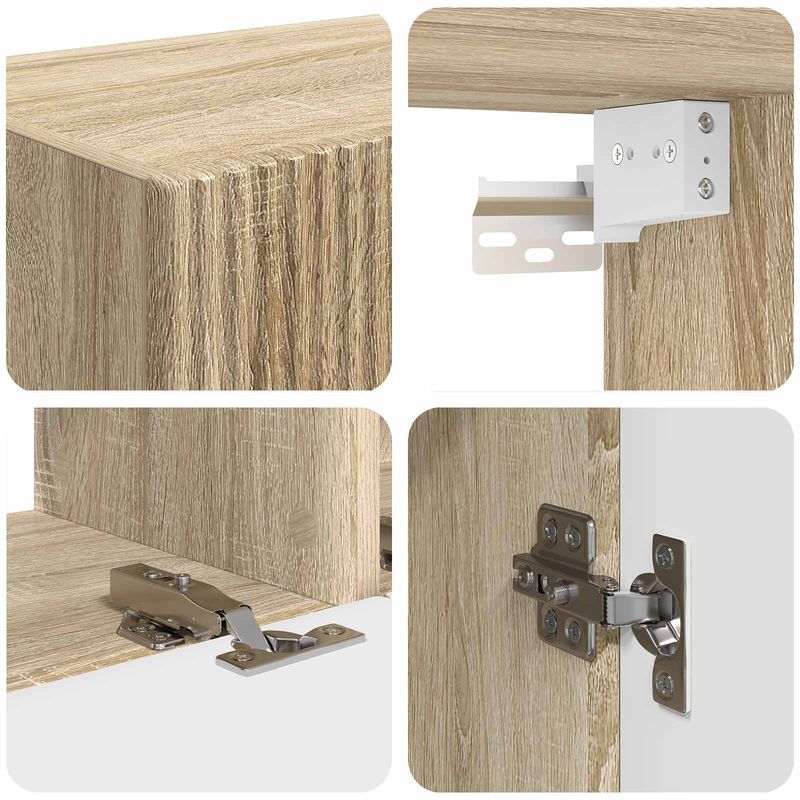 Casa si Gradina - Mobilier - Seturi de mobilier - Seturi living - Set de mobilier 3 pcs Stejar Sonoma - Infinity.ro
