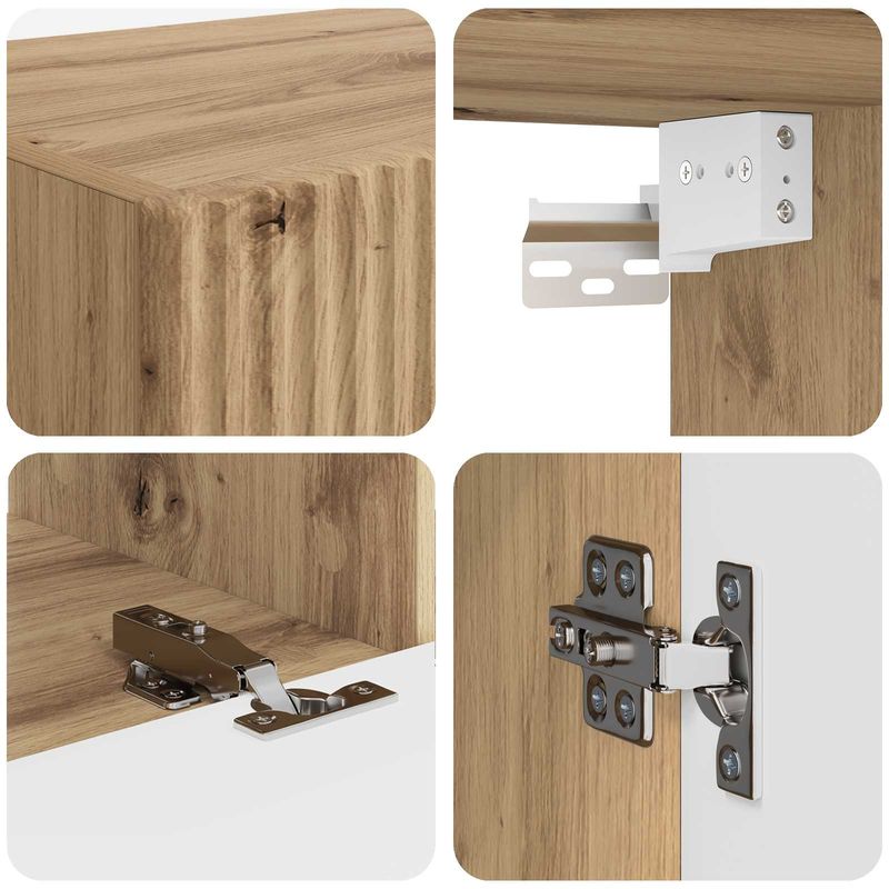 Casa si Gradina - Mobilier - Seturi de mobilier - Seturi living - Set de mobilier 3 pcs Stejar Artizanal - Infinity.ro