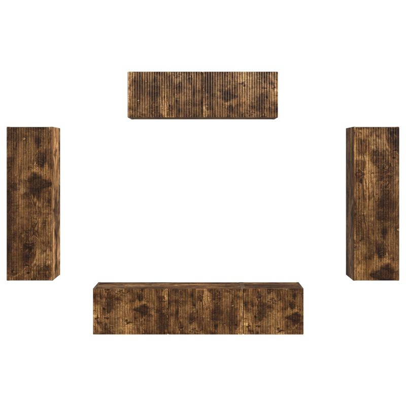 Casa si Gradina - Mobilier - Seturi de mobilier - Seturi living - Set de mobilier 3 pcs Stejar fumuriu - Infinity.ro