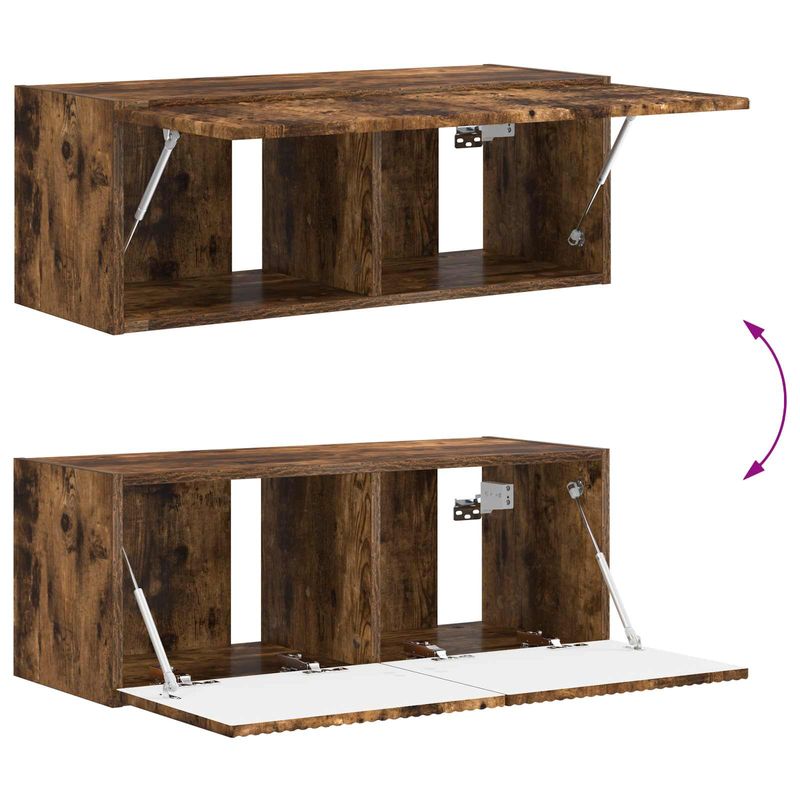 Casa si Gradina - Mobilier - Seturi de mobilier - Seturi living - Set de mobilier 3 pcs Stejar fumuriu - Infinity.ro