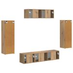 Casa si Gradina - Mobilier - Seturi de mobilier - Seturi living - Set de mobilier 3 pcs Stejar Artizanal - Infinity.ro