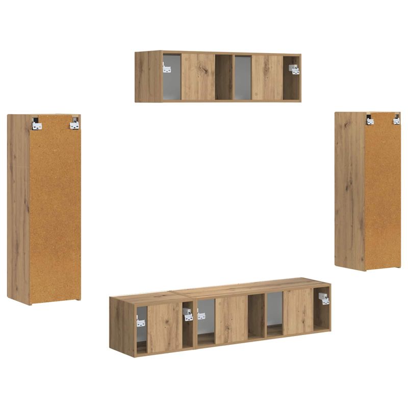 Casa si Gradina - Mobilier - Seturi de mobilier - Seturi living - Set de mobilier 3 pcs Stejar Artizanal - Infinity.ro