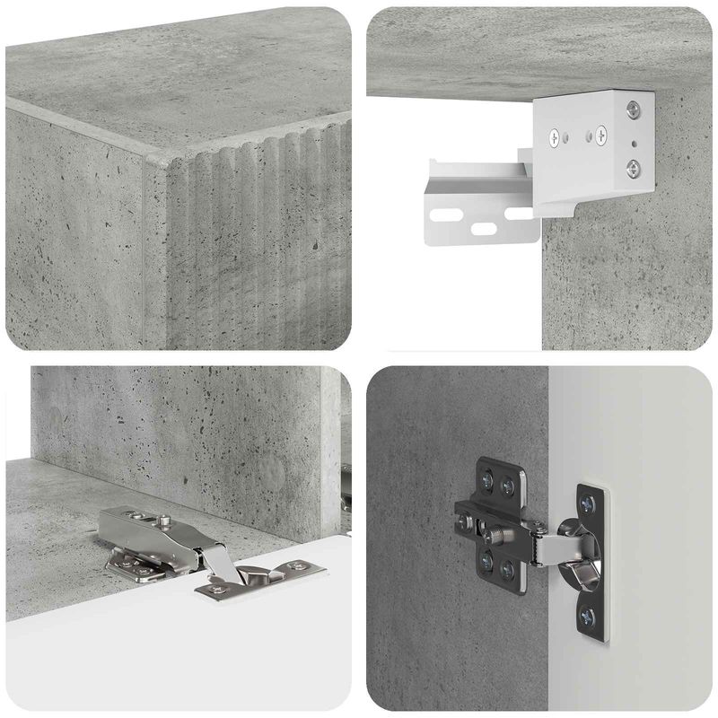 Casa si Gradina - Mobilier - Seturi de mobilier - Seturi living - Set de mobilier 4 pcs, Gri din beton - Infinity.ro