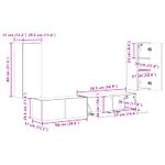 Casa si Gradina - Mobilier - Seturi de mobilier - Seturi living - Set de mobilier 3 pcs Stejar Sonoma - Infinity.ro