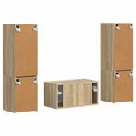 Casa si Gradina - Mobilier - Seturi de mobilier - Seturi living - Set de mobilier 3 pcs Stejar Sonoma - Infinity.ro