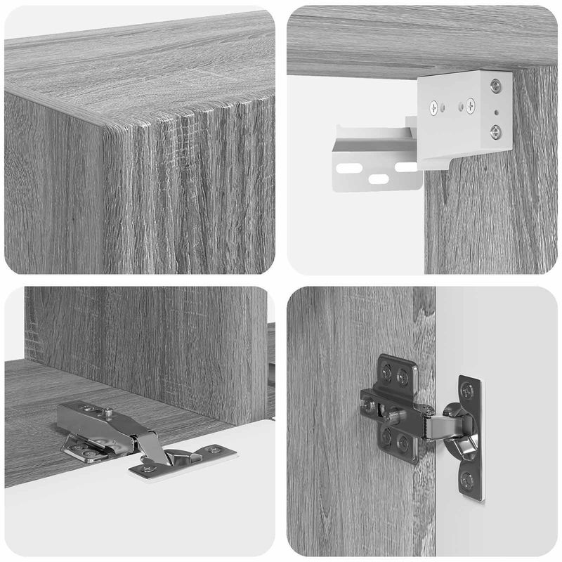 Casa si Gradina - Mobilier - Seturi de mobilier - Seturi living - Set de mobilier 3 pcs Gri Sonoma - Infinity.ro