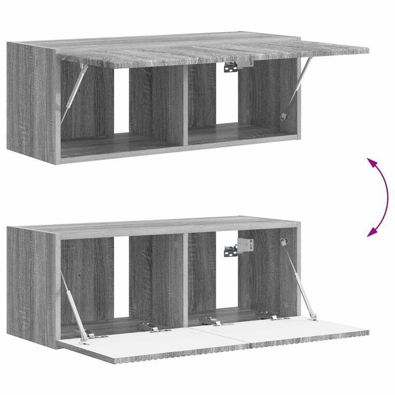 Casa si Gradina - Mobilier - Seturi de mobilier - Seturi living - Set de mobilier 3 pcs Gri Sonoma - Infinity.ro