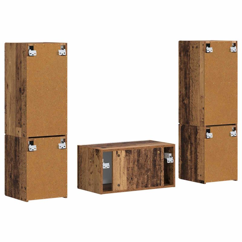 Casa si Gradina - Mobilier - Seturi de mobilier - Seturi living - Set de mobilier 3 pcs Lemn Vechi - Infinity.ro