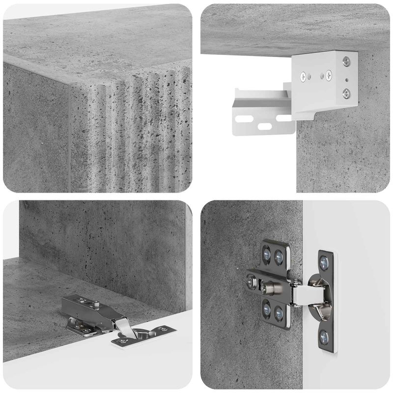 Casa si Gradina - Mobilier - Seturi de mobilier - Seturi living - Set de mobilier 3 pcs Gri din beton - Infinity.ro
