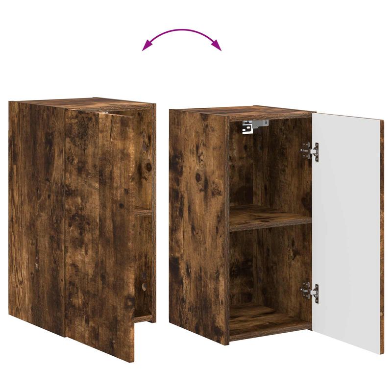Casa si Gradina - Mobilier - Seturi de mobilier - Seturi living - Set de mobilier 3 pcs Stejar fumuriu - Infinity.ro