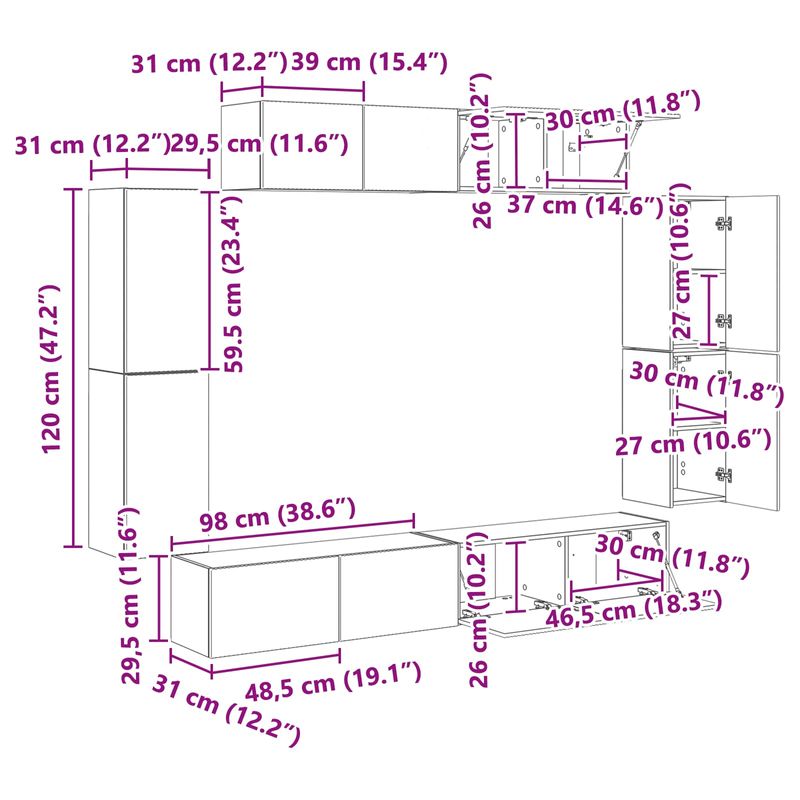 Casa si Gradina - Mobilier - Seturi de mobilier - Seturi living - Set de mobilier 4 pcs, Gri din beton - Infinity.ro