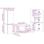 Casa si Gradina - Mobilier - Seturi de mobilier - Seturi living - Set de mobilier 3 pcs Stejar fumuriu - Infinity.ro