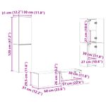 Casa si Gradina - Mobilier - Seturi de mobilier - Seturi living - Set de mobilier 3 pcs Lemn Vechi - Infinity.ro