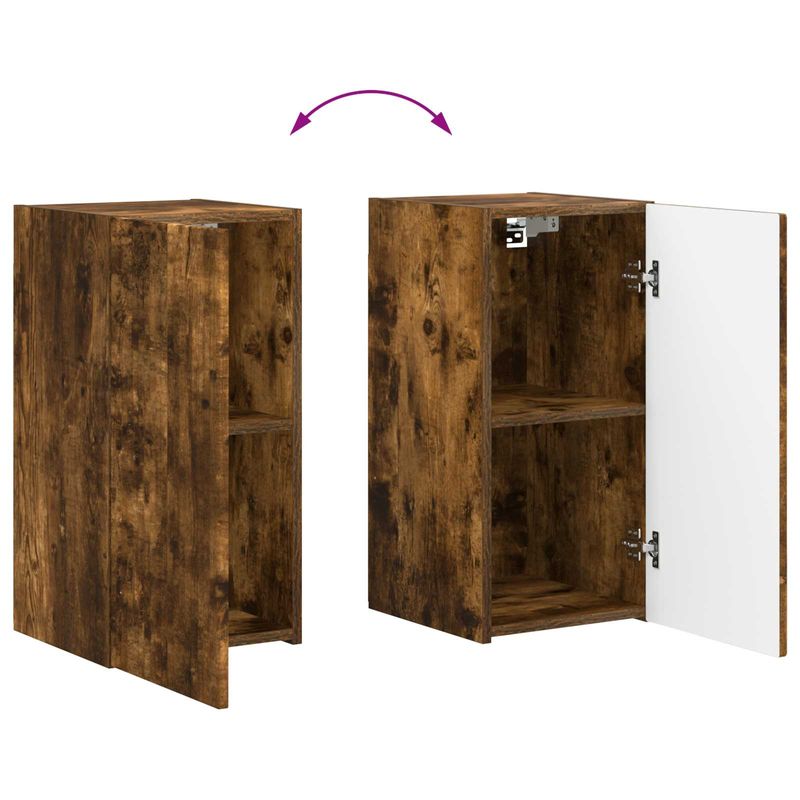 Casa si Gradina - Mobilier - Seturi de mobilier - Seturi living - Set de mobilier 3 pcs Stejar fumuriu - Infinity.ro