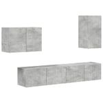 Casa si Gradina - Mobilier - Seturi de mobilier - Seturi living - Set de mobilier 4 pcs, Gri din beton - Infinity.ro