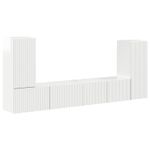 Casa si Gradina - Mobilier - Seturi de mobilier - Seturi living - Set de mobilier 4 pcs, Alb lucios - Infinity.ro