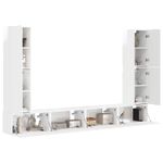 Casa si Gradina - Mobilier - Seturi de mobilier - Seturi living - Set de mobilier 4 pcs, Alb lucios - Infinity.ro