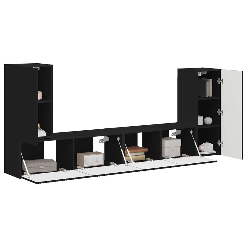 Casa si Gradina - Mobilier - Seturi de mobilier - Seturi living - Set de mobilier 4 pcs, Negru - Infinity.ro