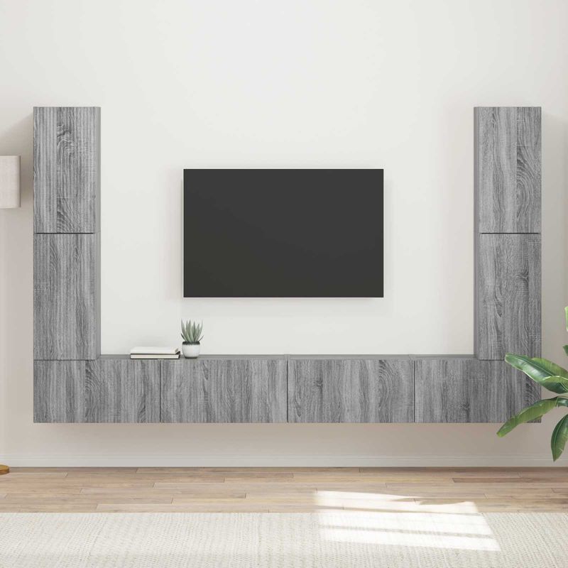 Casa si Gradina - Mobilier - Seturi de mobilier - Seturi living - Set de mobilier 4 pcs, Gri Sonoma - Infinity.ro