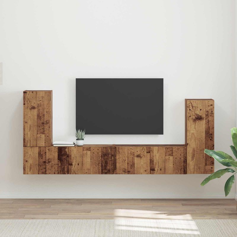 Casa si Gradina - Mobilier - Seturi de mobilier - Seturi living - Set de mobilier 4 pcs, Lemn Vechi - Infinity.ro