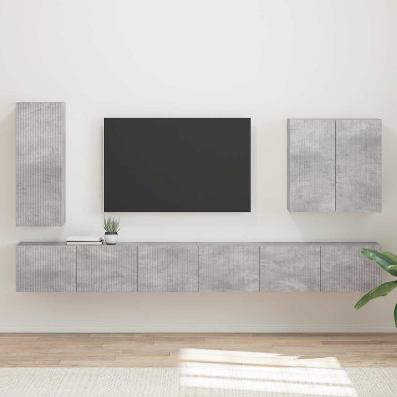 Casa si Gradina - Mobilier - Seturi de mobilier - Seturi living - Set de mobilier 6 pcs, Gri din beton - Infinity.ro