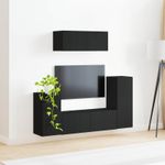 Casa si Gradina - Mobilier - Seturi de mobilier - Seturi living - Set de mobilier 4 pcs, Negru - Infinity.ro
