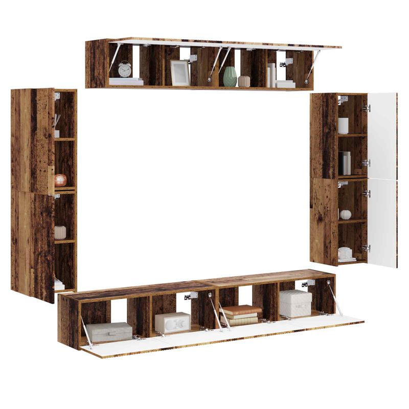 Casa si Gradina - Mobilier - Seturi de mobilier - Seturi living - Set de mobilier 4 pcs, Lemn Vechi - Infinity.ro