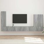 Casa si Gradina - Mobilier - Seturi de mobilier - Seturi living - Set de mobilier 6 pcs, Gri Sonoma - Infinity.ro