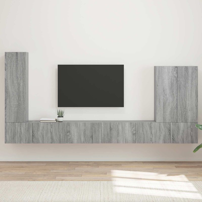 Casa si Gradina - Mobilier - Seturi de mobilier - Seturi living - Set de mobilier 6 pcs, Gri Sonoma - Infinity.ro