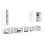 Casa si Gradina - Mobilier - Seturi de mobilier - Seturi living - Set de mobilier 6 pcs, Alb lucios - Infinity.ro