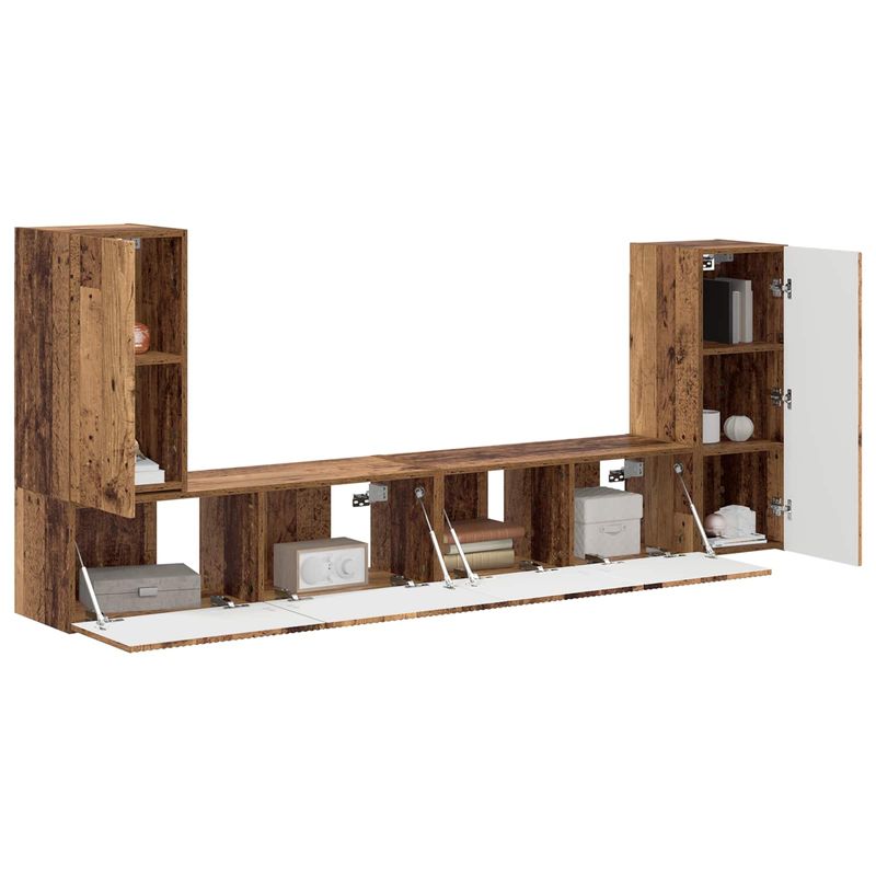 Casa si Gradina - Mobilier - Seturi de mobilier - Seturi living - Set de mobilier 4 pcs, Lemn Vechi - Infinity.ro