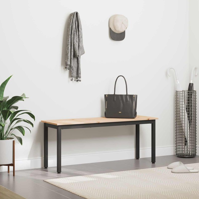 Casa si Gradina - Mobilier - Canapele si coltare - Banchete - Banca natural 110 x 35 x 45 cm Lemn de pin masiv - Infinity.ro